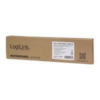 LogiLink NP0057 16 poorten Patchpaneel 483 mm (19) CAT 6 1 HE Zwart - thumbnail