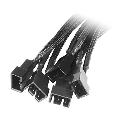 Y-kabel PC-ventilator [5x PC-ventilatorstekker 4-polig - 1x PC-ventilatorbus 4-polig, IDE-stroomstekker 4-polig] 0.45 m Zwart Akasa - thumbnail