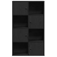 Boekenkast 60x24x101,5 cm bewerkt hout zwart eikenkleurig - thumbnail