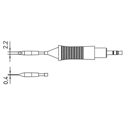 Weller RTM 022 S Soldeerpunt Beitelvorm, recht Grootte soldeerpunt 2.2 mm Lengte soldeerpunt: 19 mm Inhoud: 1 stuk(s)
