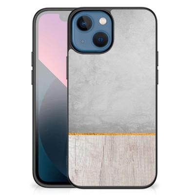 Apple iPhone 13 mini Houten Print Telefoonhoesje Wood Concrete