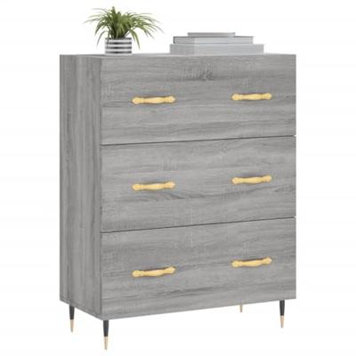 Dressoir 69,5x34x90 cm bewerkt hout grijs sonoma eikenkleurig Dressoir 69,5x34x90 cm bewerkt hout grijs sonoma eikenkleurig
