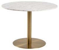 Sohome Ronde Eettafel 'Naima' 105cm, kleur Wit Marmer/Brass - thumbnail
