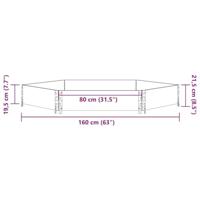 Verhoogde plantenbak zeshoekig 160x160 cm grenenhout zwart - thumbnail