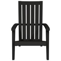 Tuinstoelen 2 st Adirondack polypropeen zwart - thumbnail