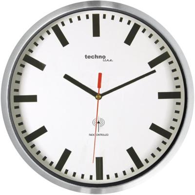 Techno Line WT8990 Wandklok Zendergestuurd 30 cm x 50 mm Zilver (metallic)