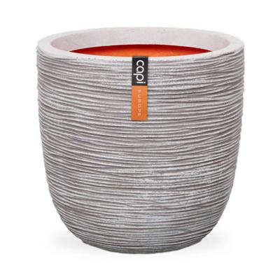 Bloempot Pot bol rib nl 35x34 - ivoor Capi Nature - Capi europe