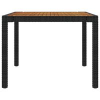 7-delige Tuinset met kussens poly rattan zwart - thumbnail