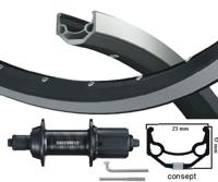 Kgs Achterwiel ryde zac19 28 inch kettler naaf 8/9/10 sp - thumbnail