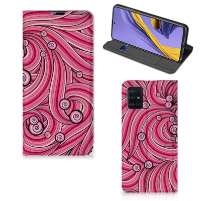 Samsung Galaxy A51 | Bookcase | Swirl Pink Samsung Galaxy A51 | Bookcase | Swirl Pink