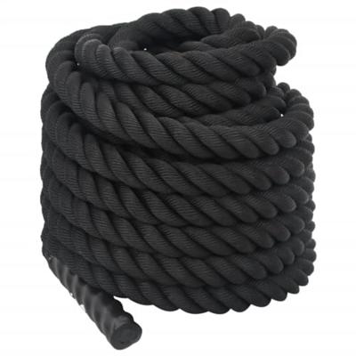 VidaXL Battle rope 12 m 9 kg polyester zwart