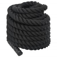 Battle rope 12 m 9 kg polyester zwart - thumbnail