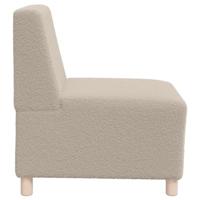Fauteuil 55 cm gekrulde wolachtige stof lichtgrijs - thumbnail