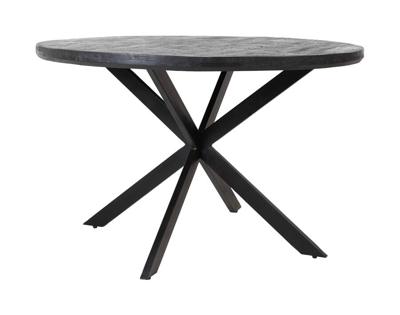 Light & Living Ronde Eettafel 'Yellov' Ø120cm, kleur Zwart