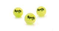 Beeztees hondenspeelgoed tennisballen met pieper vilt d6.5cm geel 3 stuks - thumbnail