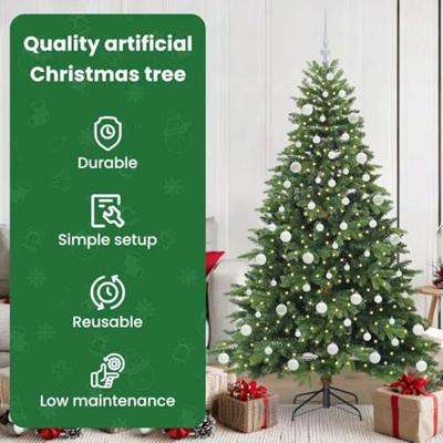 Kunstkerstboom met 300 LED met standaard Groen 180 cm PE en PVC