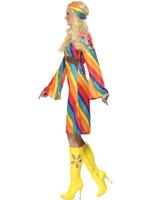 Rainbow hippie kostuum dame - thumbnail