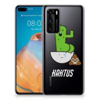 Huawei P40 Telefoonhoesje met Naam Cactus Poo - thumbnail