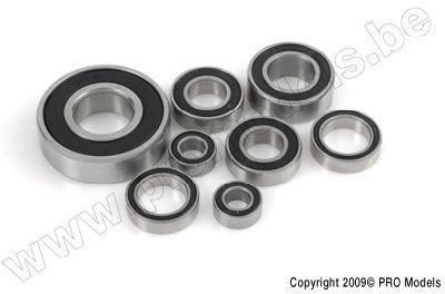 Kogellager Chrome, Rubber dichting, 5X12X4 - MR125-2RS, (4 st)