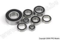 Kogellager Chrome, Rubber dichting, 5X12X4 - MR125-2RS, (4 st) - thumbnail