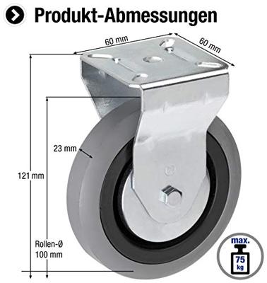 Metafranc Bokwiel 100Mm Rubber Gr W - WU0800590