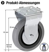 Metafranc Bokwiel 100Mm Rubber Gr W - WU0800590 - thumbnail