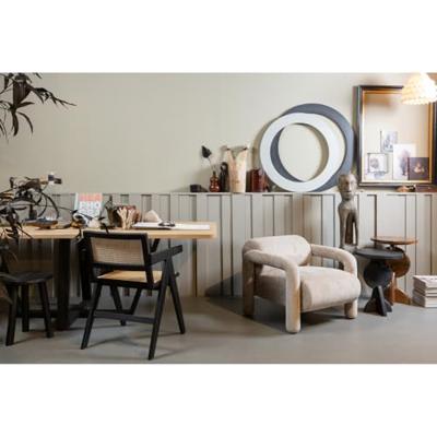 WOOOD Eetkamerstoel 'Gunn' Rotan, kleur Zwart