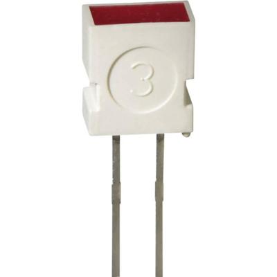 Kingbright L-1043 ID Bedrade LED Rood Rechthoekig 3.65 x 6.15 mm 10 mcd 100 ° 20 mA 2 V