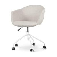 Nolon Nout-Otis Bureaustoel Beige - Armleuningen - Wit - thumbnail