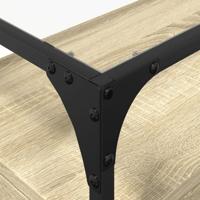 Tv-meubel met glazen blad 98x35x51 cm bewerkt hout sonoma eiken - thumbnail