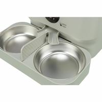 Trixie voerbak / drinkbak dubbel voor #24347 kunststof / rvs wit - thumbnail