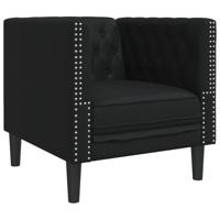 3-delige Loungeset Chesterfield-stijl kunstleer zwart - thumbnail