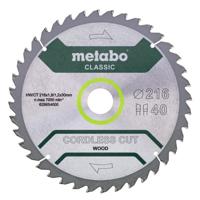Metabo CORDLESS CUT WOOD CLASSIC 628654000 Cirkelzaagblad 216 x 30 x 1.2 mm Aantal tanden: 40 1 stuk(s) - thumbnail