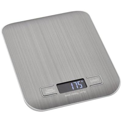 TFA Dostmann AMARETTI Keukenweegschaal Digitaal Weegbereik (max.)=10000 g Zilver 140 x 180 x 20