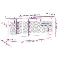 Radiatorombouw 205 cm MDF grijs - thumbnail