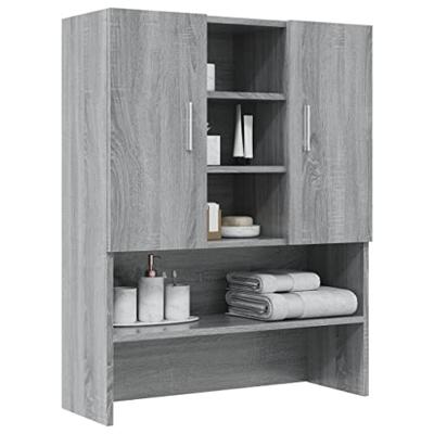 VidaXL Wasmachinekast 70,5x25,5x90 cm grijs sonoma eikenkleurig - thumbnail