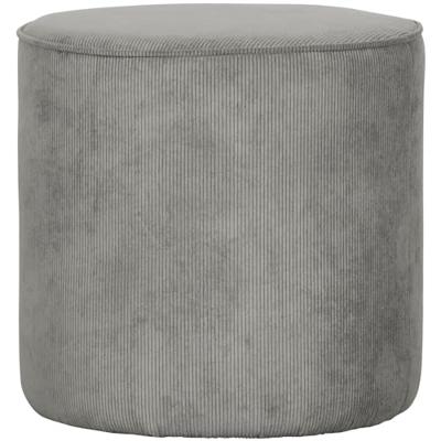 Woood Sara poef hoog rib Vergrijsd Groen