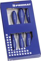 Promat/Tecwerk Schroevendraaierset | 6-delig sleuf / PZD | 3-componentengreep | ronde kling - 4000827128 - thumbnail