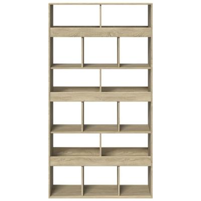 Boekenkast 100x33x187,5 cm bewerkt hout sonoma eikenkleurig