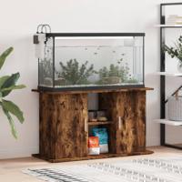 VidaXL Aquariumstandaard 101x41x58 cm bewerkt hout gerookt eikenkleur - thumbnail