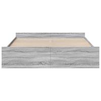 Bedframe met lades bewerkt hout grijs sonoma eiken 200x200 cm - thumbnail