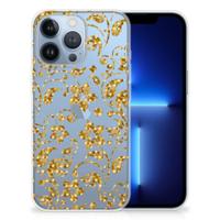 Apple iPhone 13 Pro | TPU Case | Gouden Bloemen - thumbnail