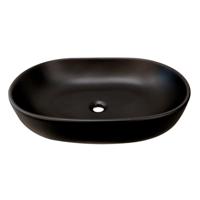 Wastafel Best Design Lariano Opbouw 60x42,5x14cm Keramiek Mat Zwart - thumbnail