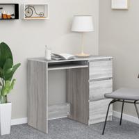 Bureau 90x45x76 cm bewerkt hout grijs sonoma eikenkleurig - thumbnail