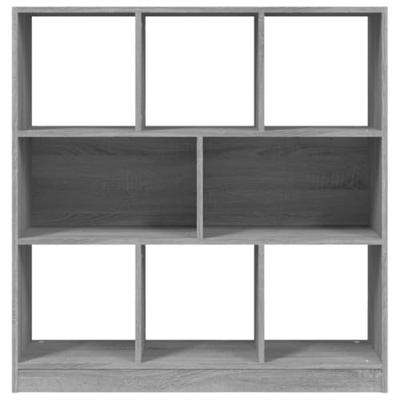 Boekenkast 97,5x29,5x100 cm bewerkt hout grijs sonoma eiken