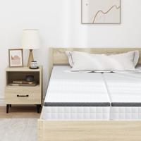 Matrassen 2 pcs Wit, Grijs 60 x 200 cm Gebreide stof - thumbnail