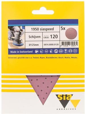 SIA Siaspeed ø125mm x 10mm P120 (5 stuks) SIA Siaspeed ø125mm x 10mm P120 (5 stuks)