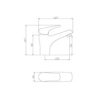 ROUSSEAU Eéngreeps wastafelmengkraan Kiopta - thumbnail