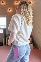 Høyde iPhone 16 Plus backcover - Telefoonhoes met koord - Blanc Bliss - thumbnail