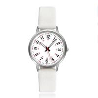 Fris horloge met witte band en rode accenten - thumbnail